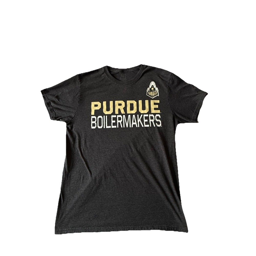 Purdue Boilermakers T-Shirt Ladies Medium Black Short Sleeve Football Sports